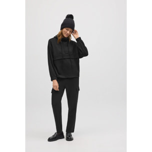 Pantaloni cargo neri fluidi