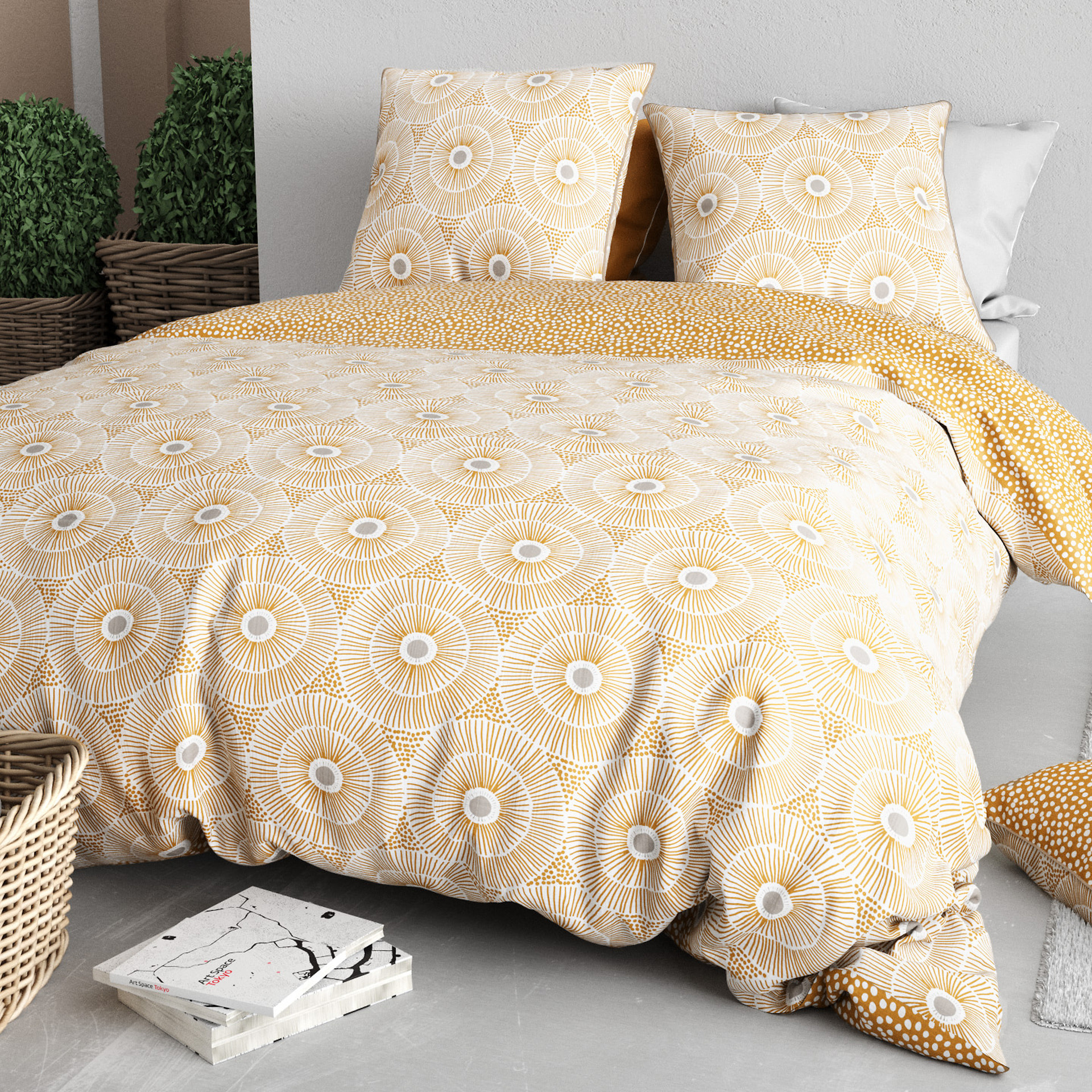 Parure Housse De Couette 3pcs 100% Coton 57 Fils ORION