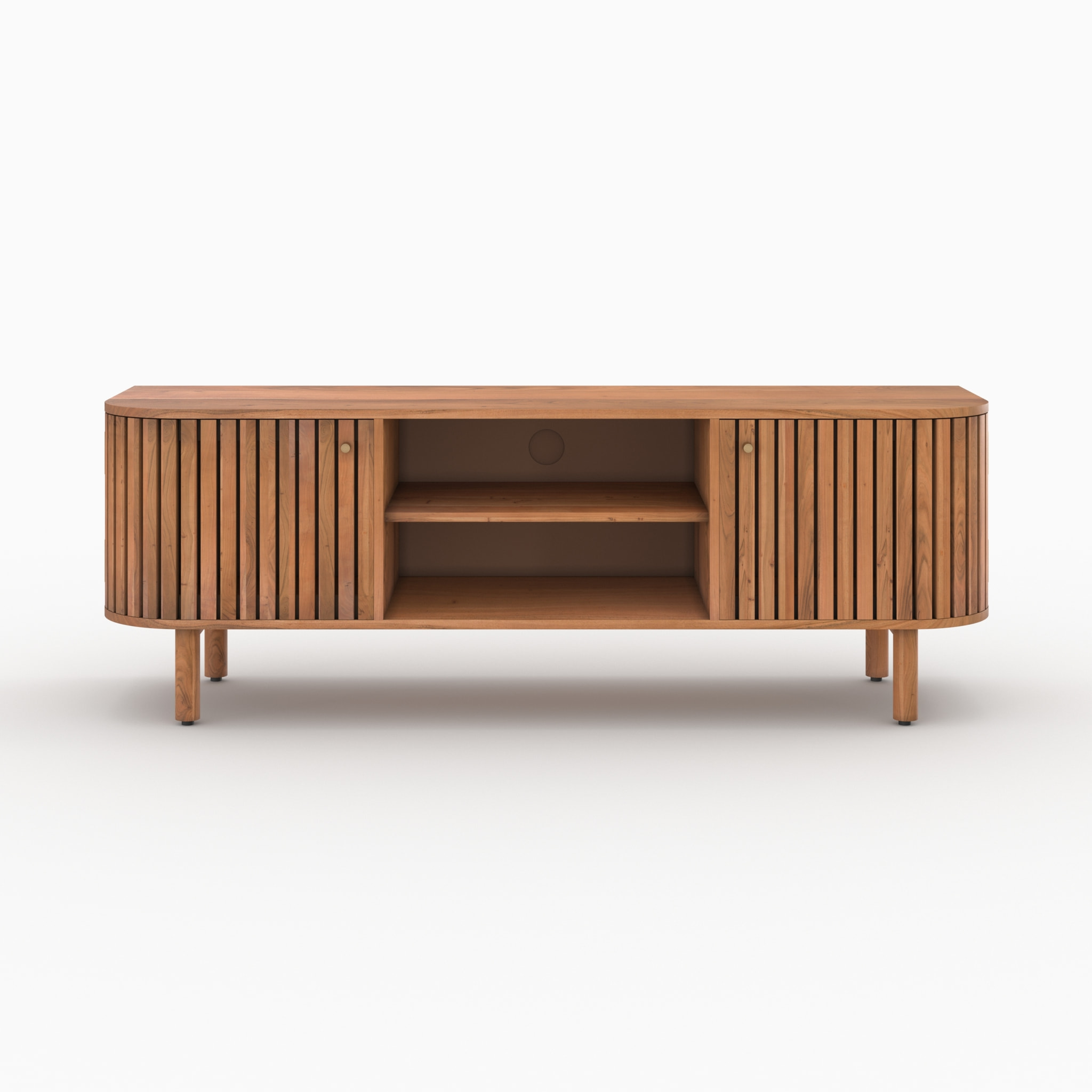 Meuble TV en bois d'acacia 145 cm - Paola