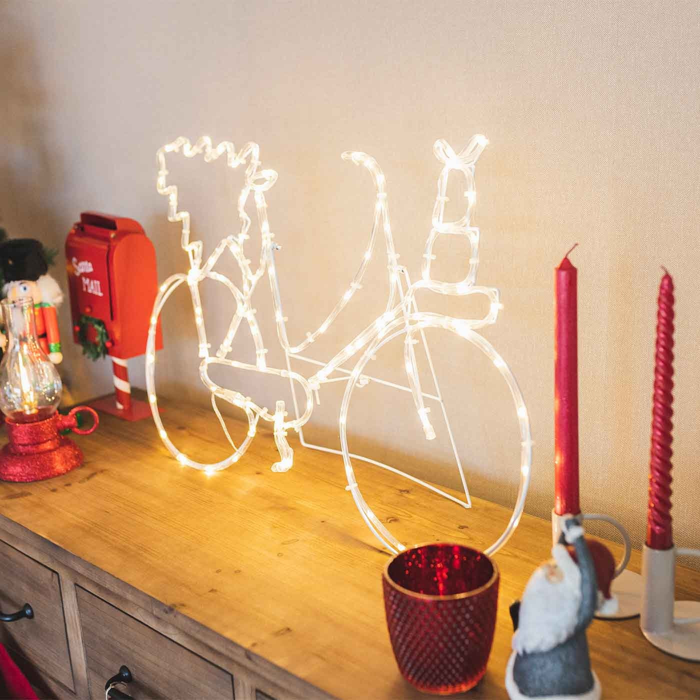 Décoration vélo bélisa noËl led