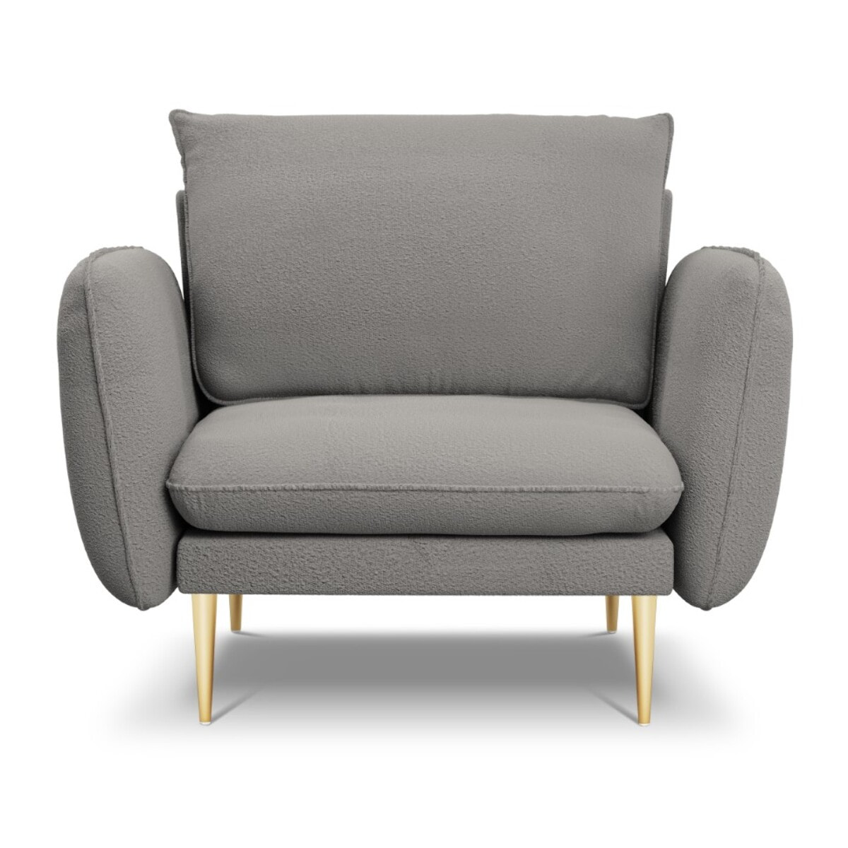 Fauteuil "Vienna" en bouclé gris