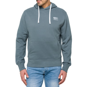 Felpa OCEANIK con cappuccio in cotone Blu minerale