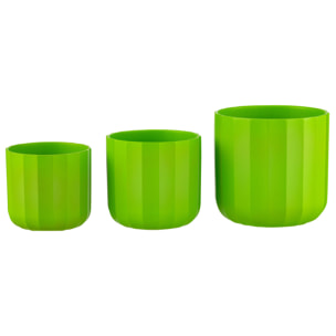 J-Line cache-pot Summer - céramique - jaune - small - 2 pièces - Ø 18.5 cm