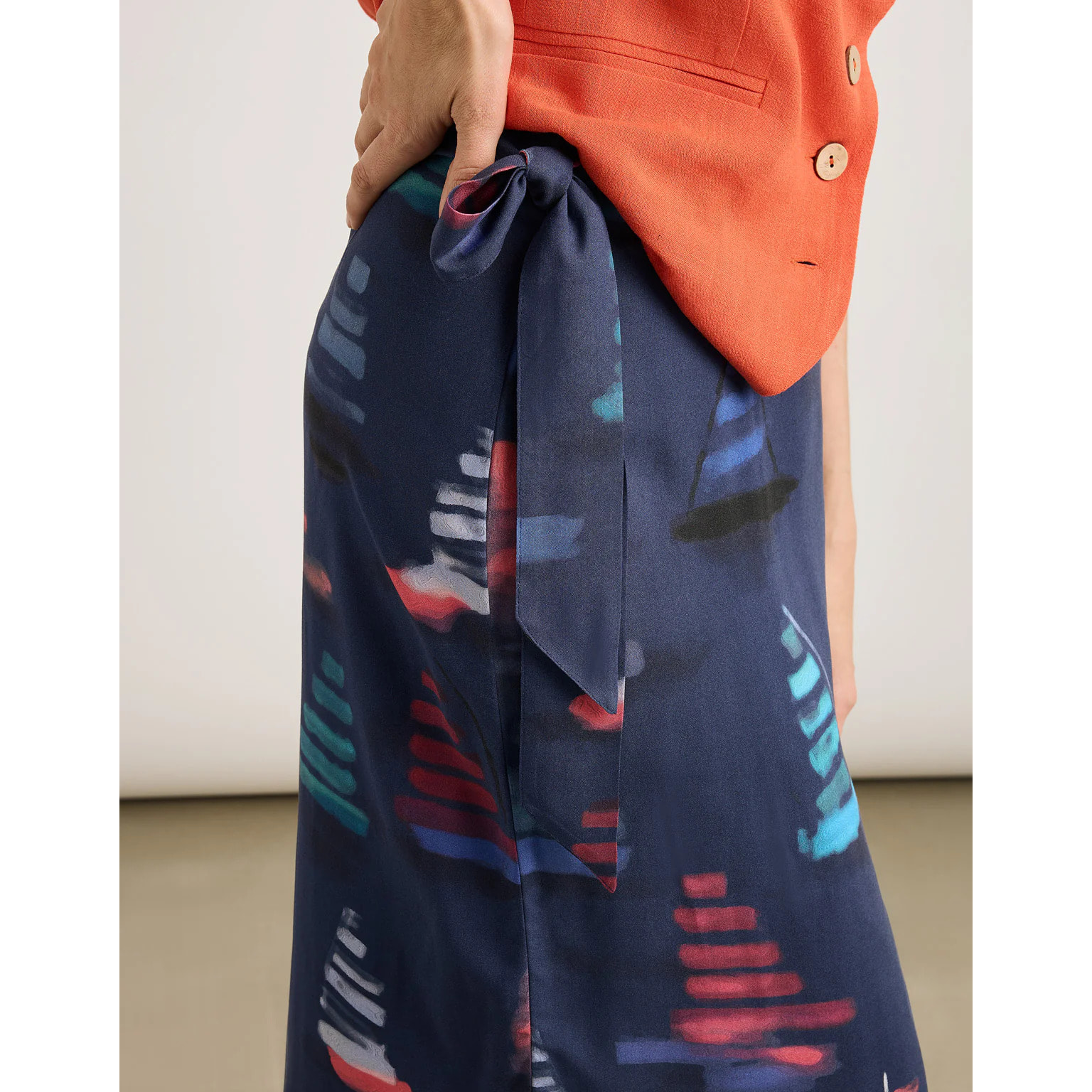 Falda Midi Azul - Viden