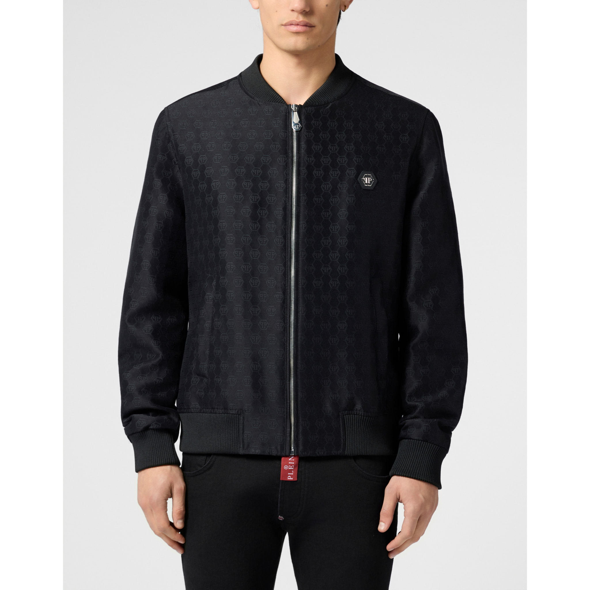 PHILIPP PLEIN Bomber Jacket Jacquard Monogram