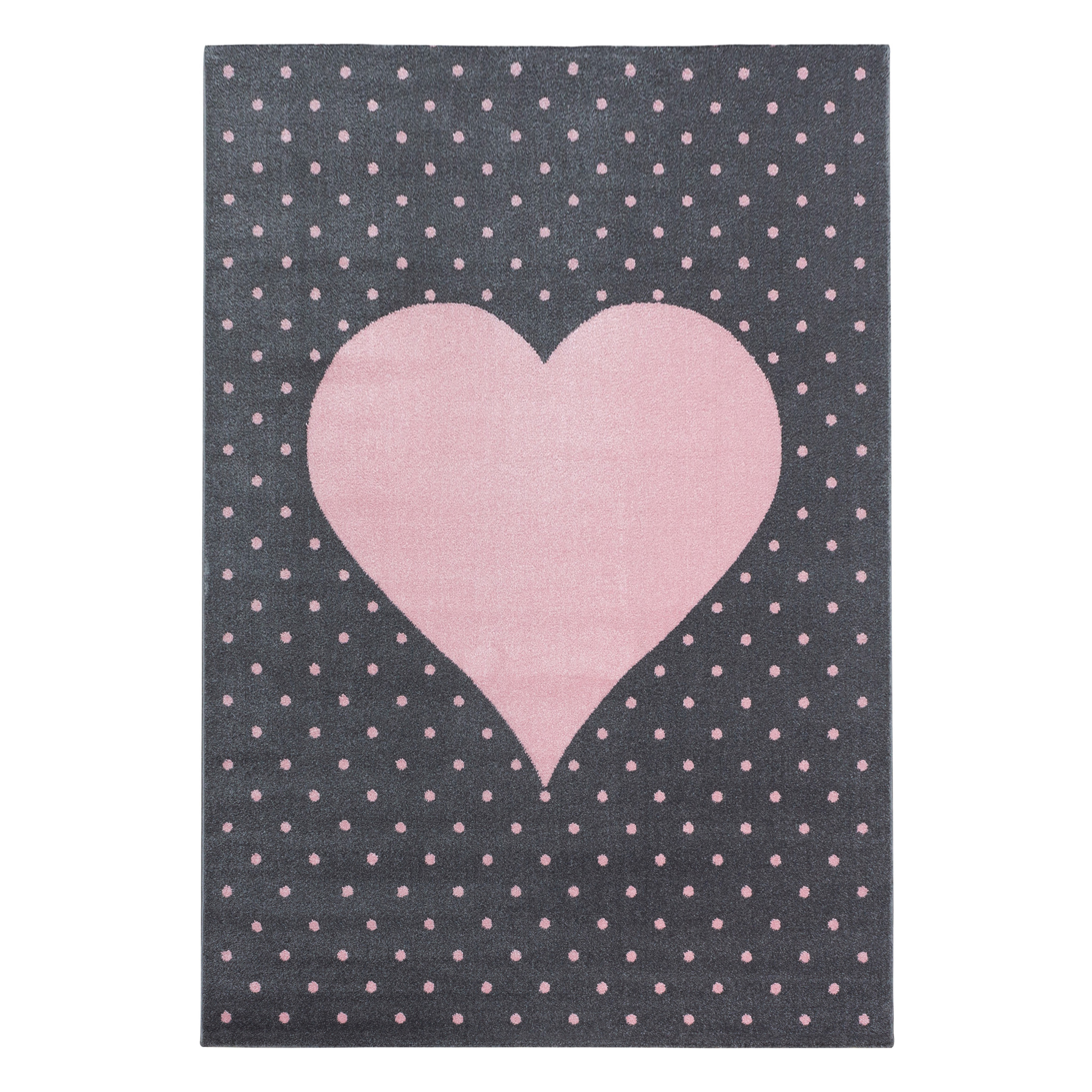 BAMBI - Tapis enfants à motif coeur rose