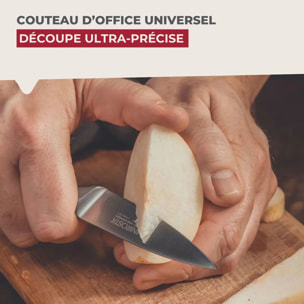 Ensemble de 2 Couteaux d'office en inox 20 cm en tout Nirosta Star