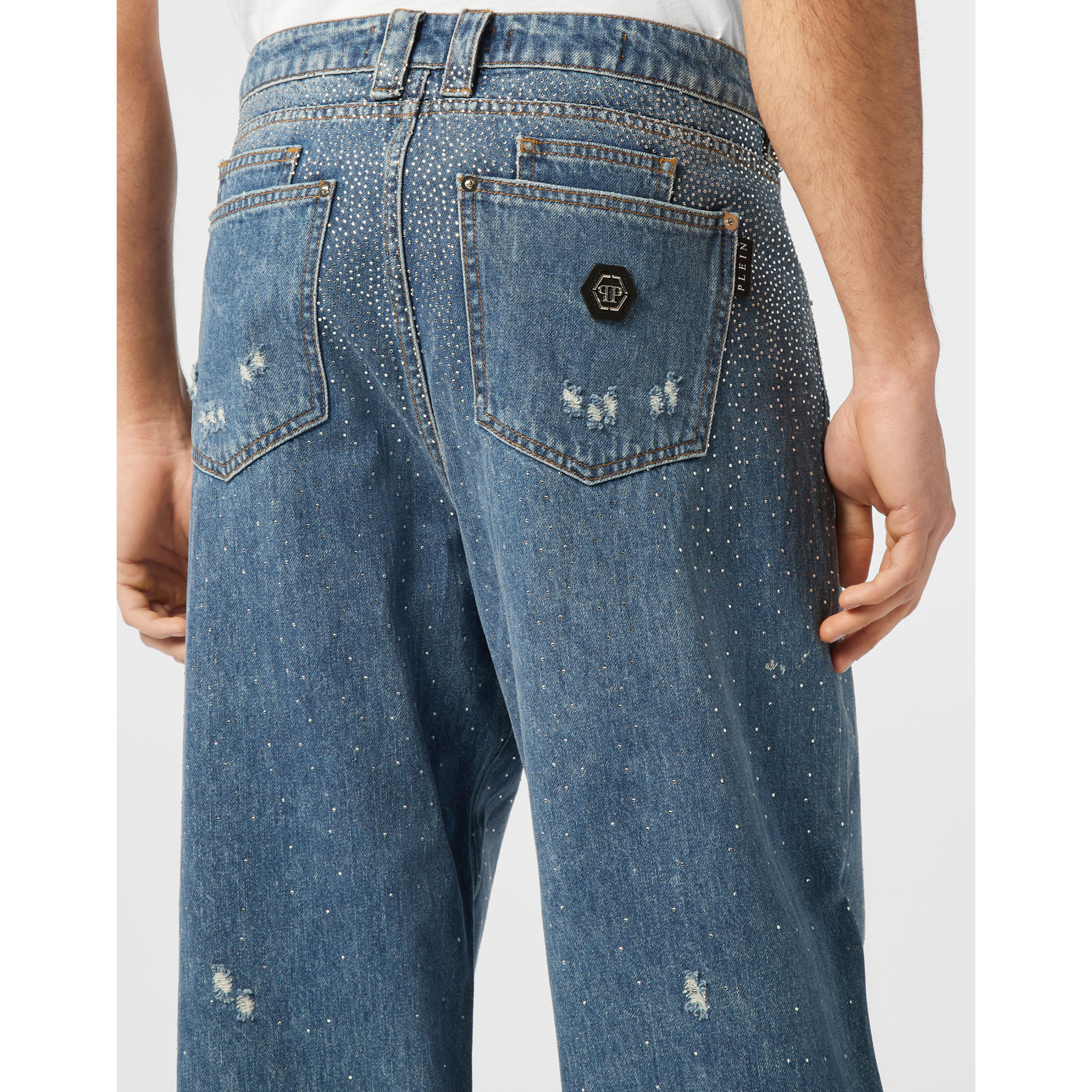 PHILIPP PLEIN Pantalones cortos vaqueros