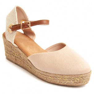 Alpargata de cuña - Beige - Altura: 6 cm