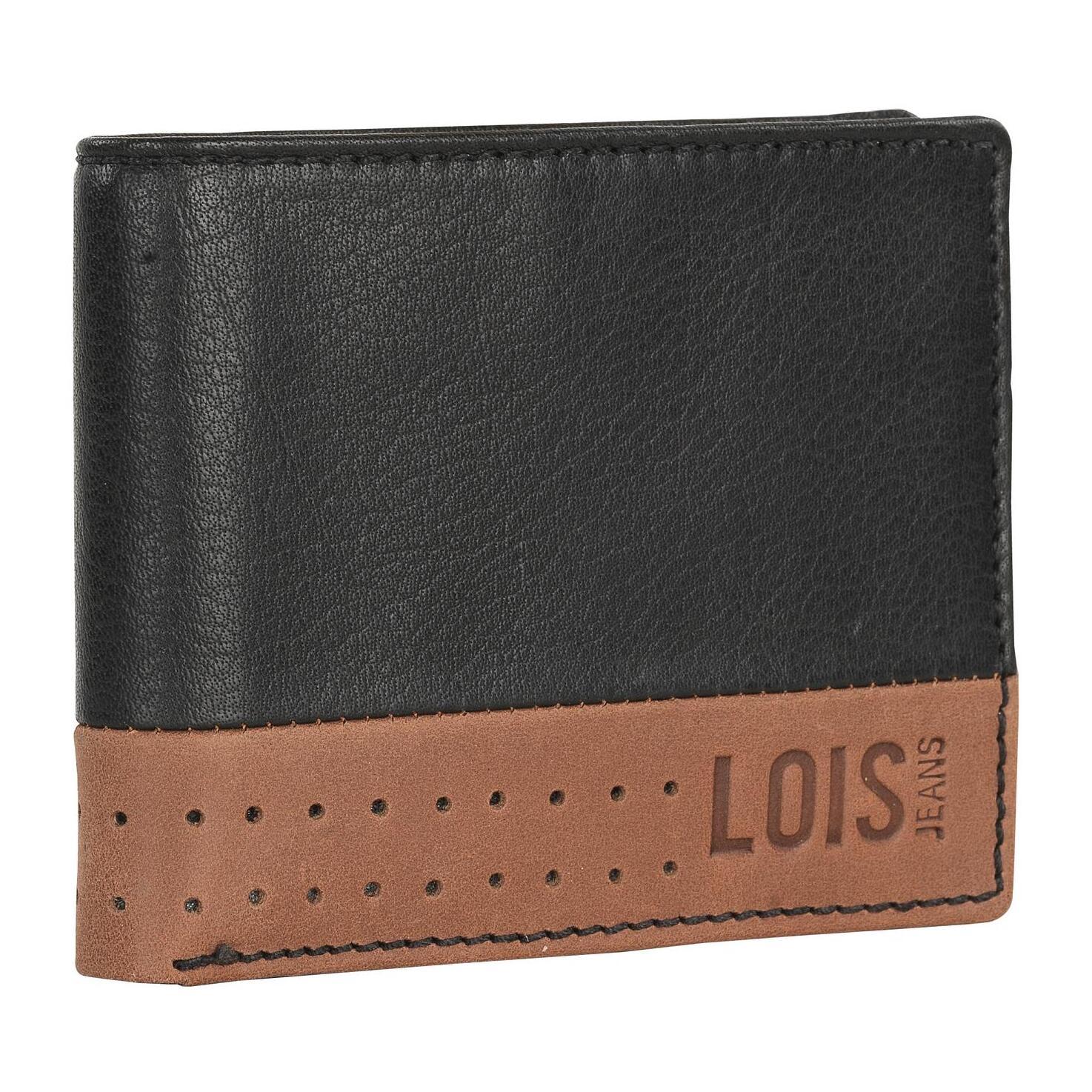 Cartera Hombre Piel Lois Durham Negro-Tan