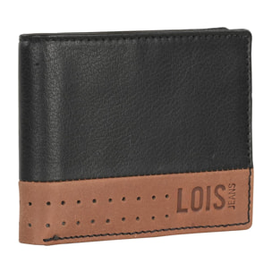 Cartera Hombre Piel Lois Durham Negro-Tan