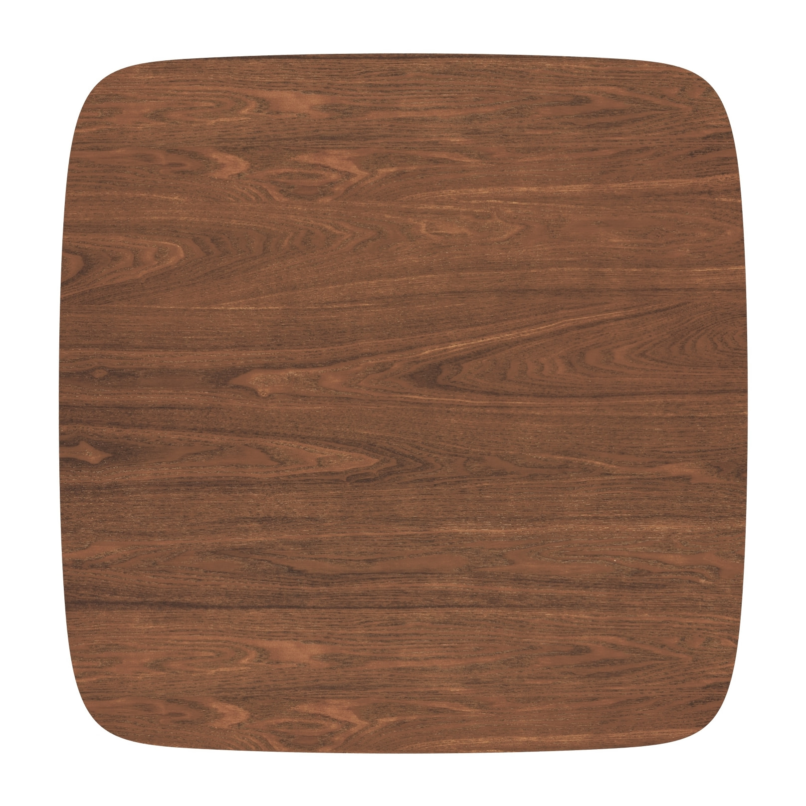 Table carrée 4 personnes en bois foncé finition noyer 90 cm - Julio