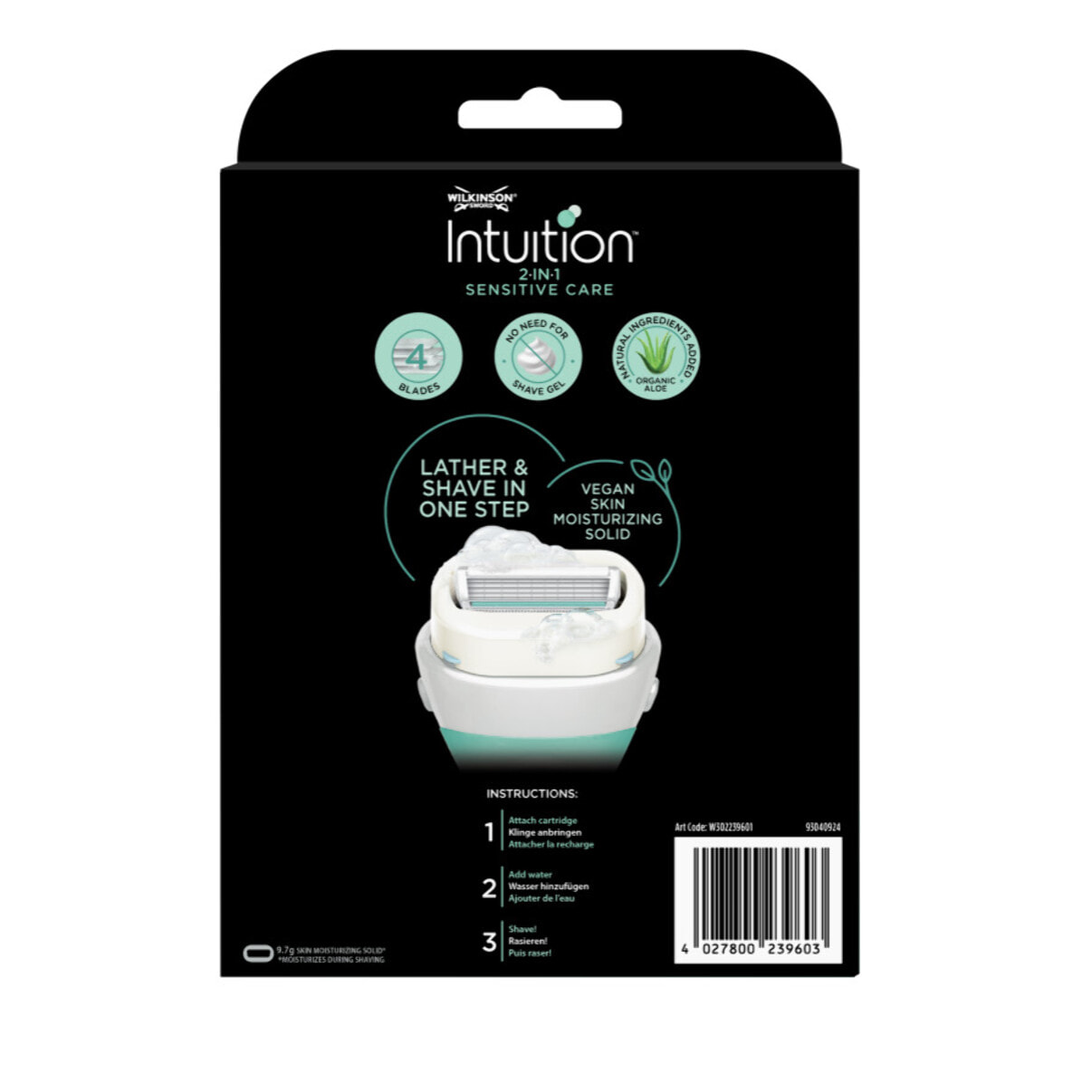 Wilkinson Intuition Sensitive - Rasoir femme + 5 lames - XXL Pack