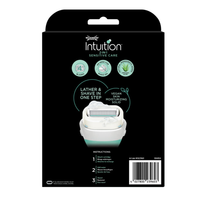 Wilkinson Intuition Sensitive - Rasoir femme + 5 lames - XXL Pack