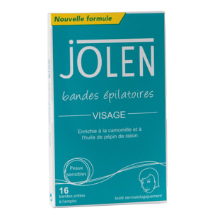 Bandes Épilatoires Visage - 16 Doubles Bandes