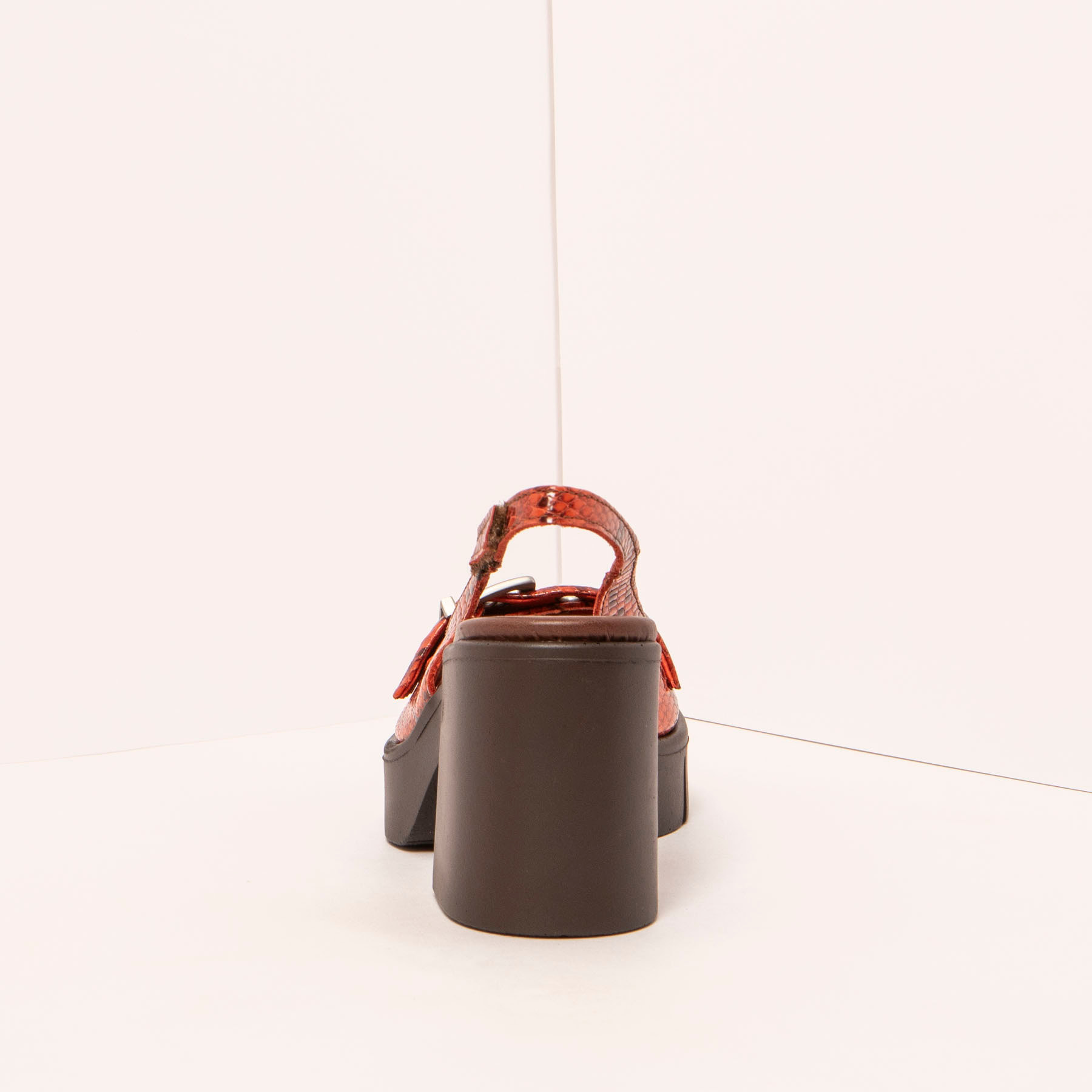 Sandalias con tacón 1994 SNAKE TEJA/ EIVISSA color Teja