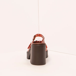 Sandalias con tacón 1994 SNAKE TEJA/ EIVISSA color Teja