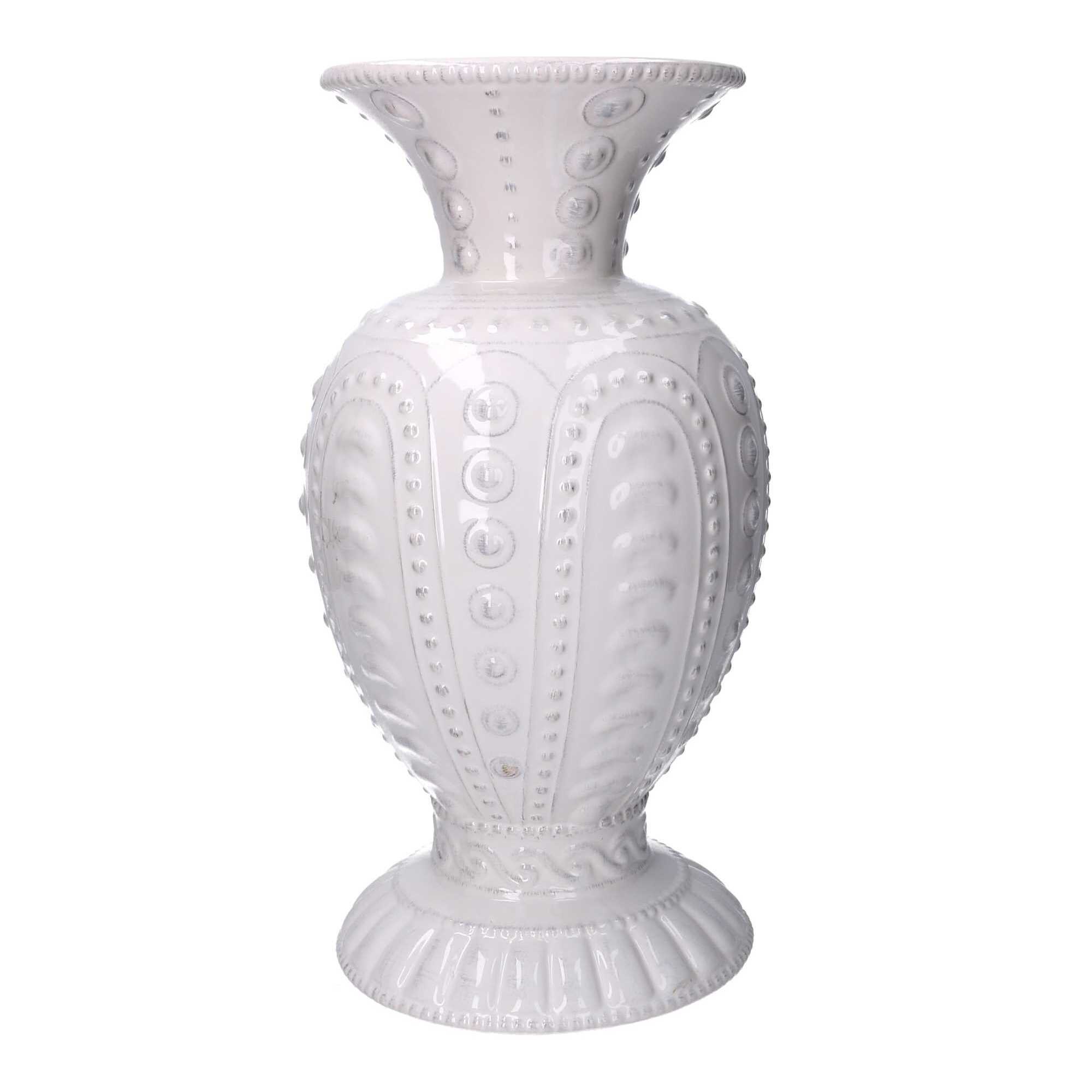 Vaso ceramica bianco cm22x22h42,8