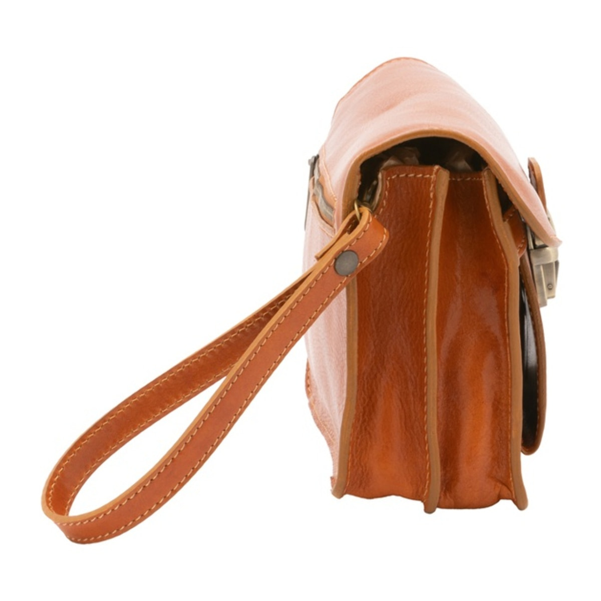 Borsa a mano da uomo in vera pelle - Modello False - 100% pelle - 24.0 x 17.0 x 8.0 cm
