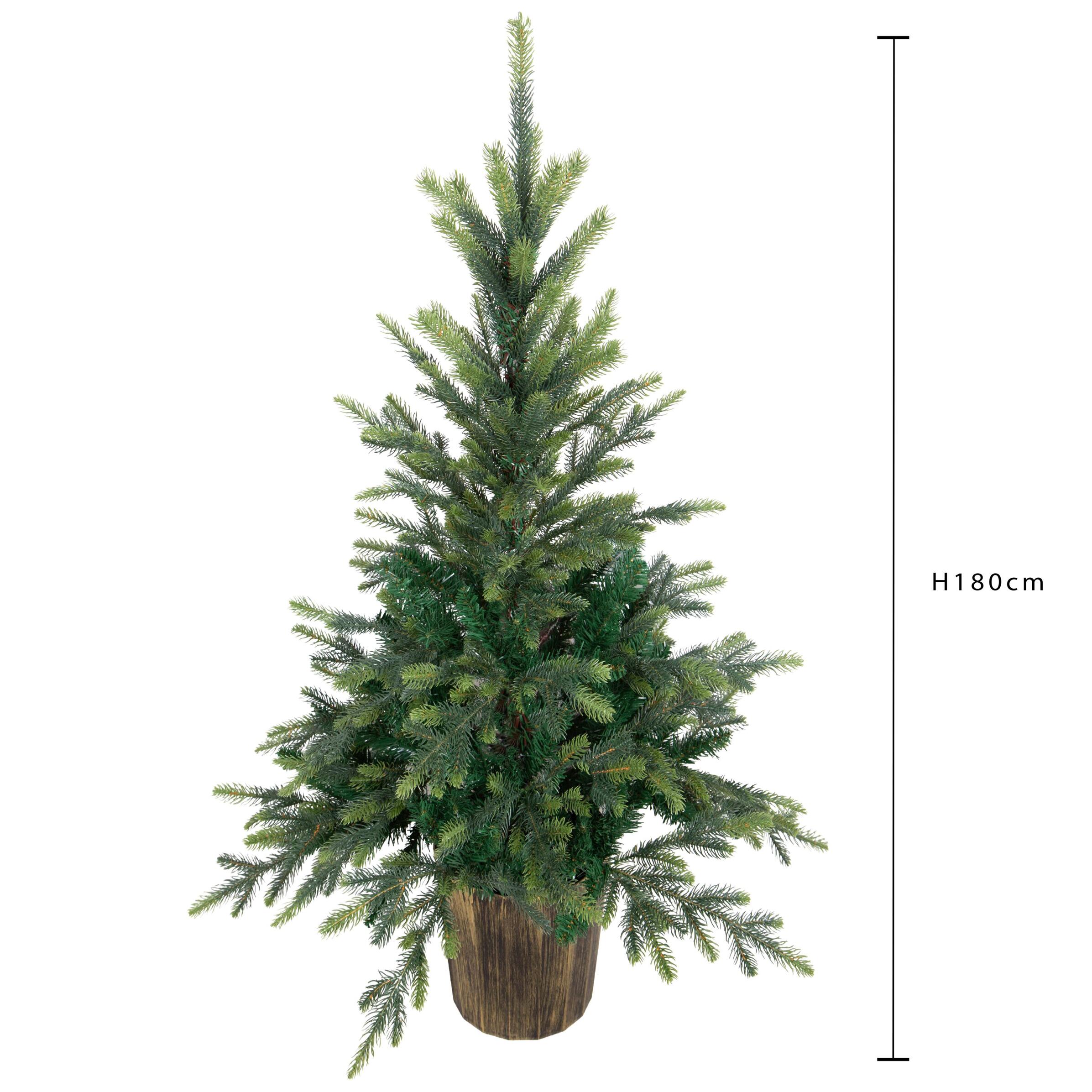 Abete pe/pvc con vaso - Pezzi 1 - VERDE - Bianchi Dino SpA
