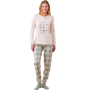 Pigiama caldo cotone articolo winter. Noidinotte