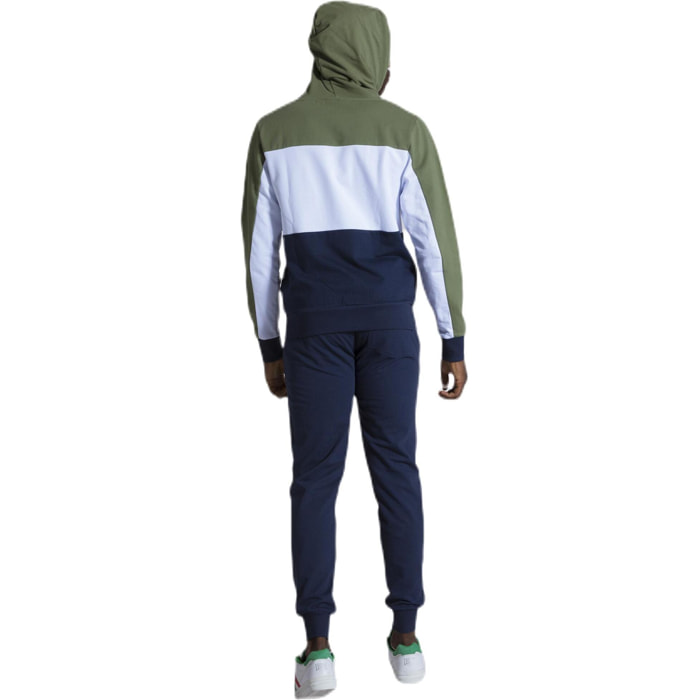 Tuta stripes da uomo composta da Felpe con cappuccio zip e pantalone in Felpe Jumpsuits Set