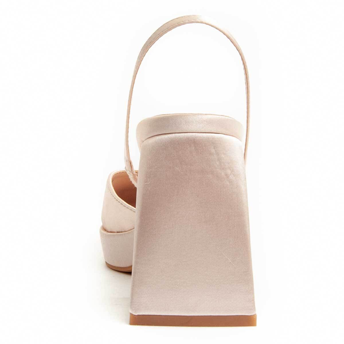 Zapato de tacón - Beige - Altura: 7 cm