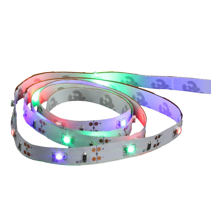 Ruban LED à pile multicolore L130cm