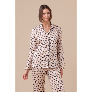 Pigiama donna in raso articolo fiocco. Noidinotte