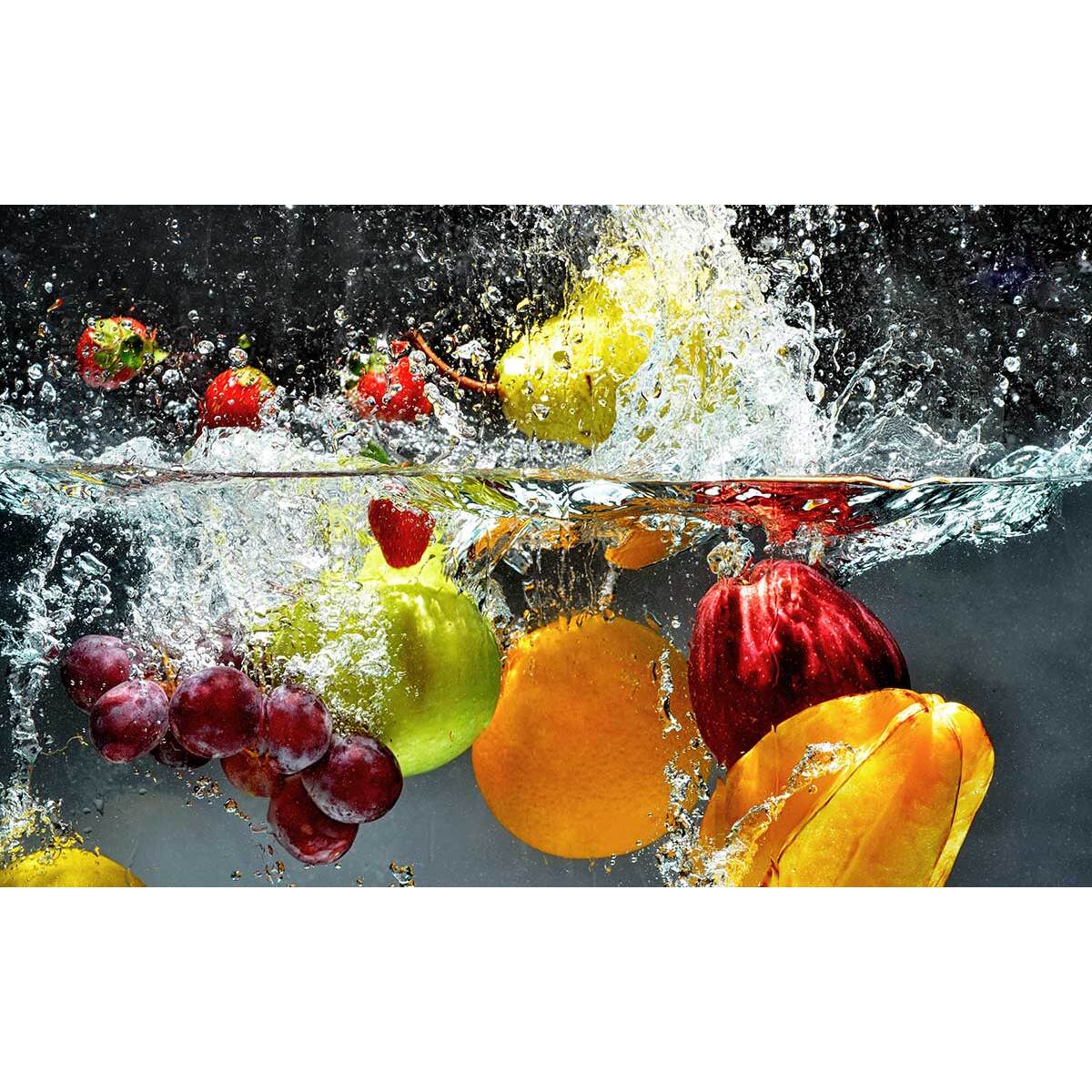 Tableau cocktail de fruits h2o , 80x50cm Toile imprimée