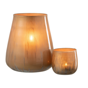 J-Line photophore Antique - verre - brun - large