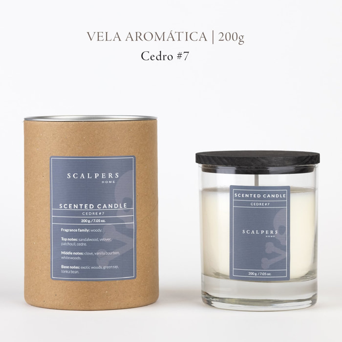 Vela aromática 200g aroma scalpers cedro scalpers home