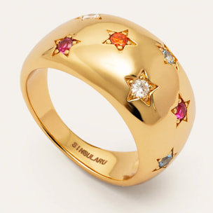 Anello Bomb Color Stars Placcato Oro