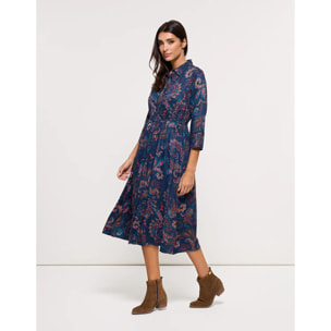 Vestido Midi Azul Marino - Hedres