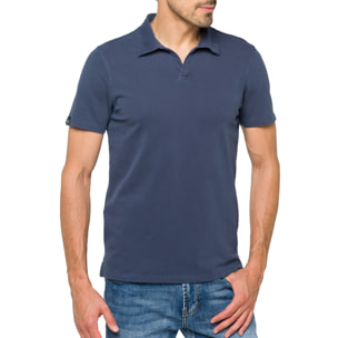 Polo Hot Buttered Lovina tinta unita blu navy