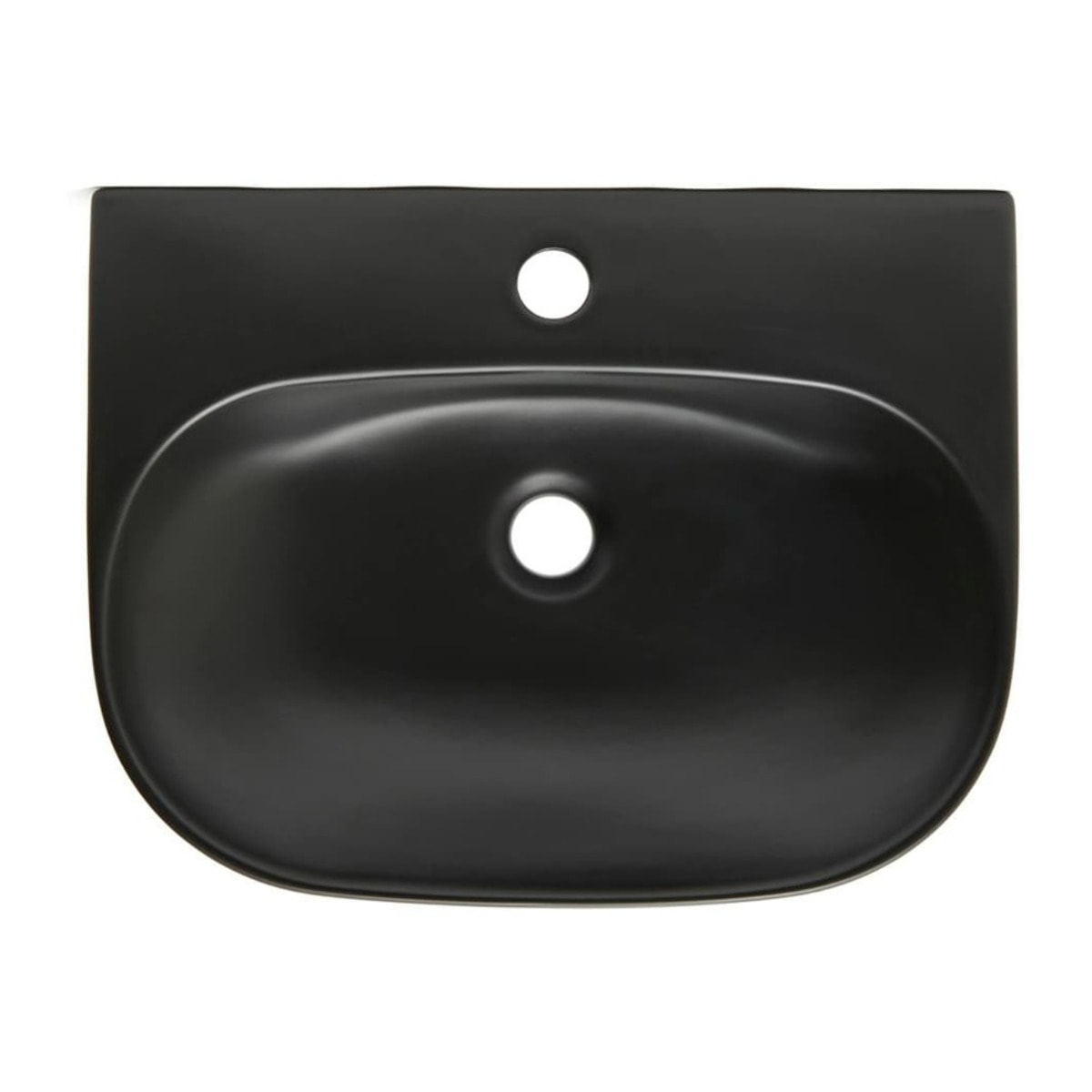 Lavabo SAT Brevis 50x38,5 cm sans trop-plein, noir mat (SATBRE5038RBKM)