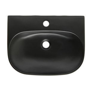 Lavabo SAT Brevis 50x38,5 cm sans trop-plein, noir mat (SATBRE5038RBKM)