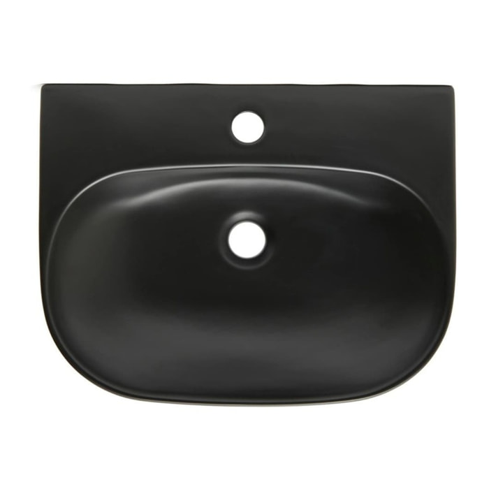 Lavabo SAT Brevis 50x38,5 cm sans trop-plein, noir mat (SATBRE5038RBKM)