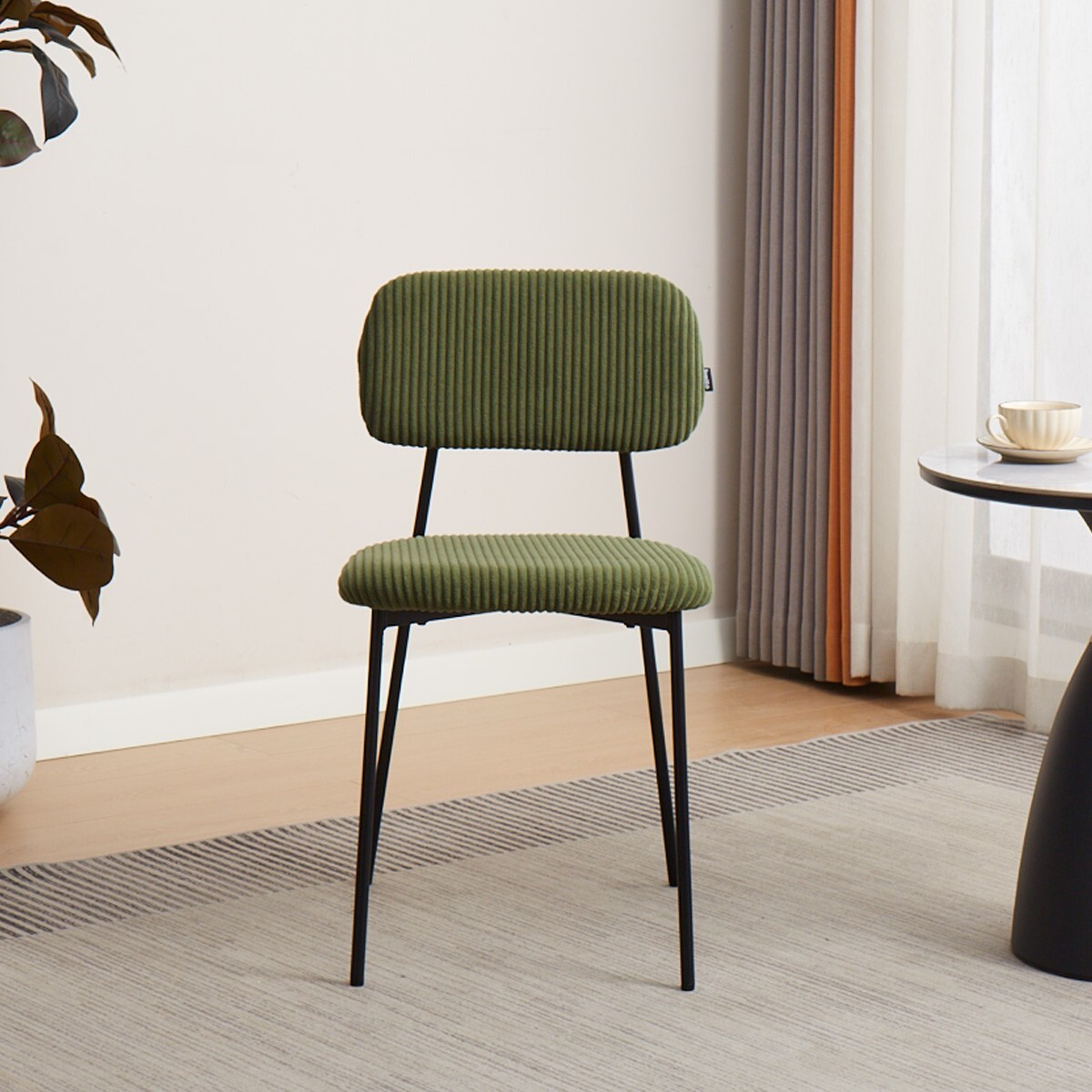 Lot de 4 chaises en velours côtelé - LORIE