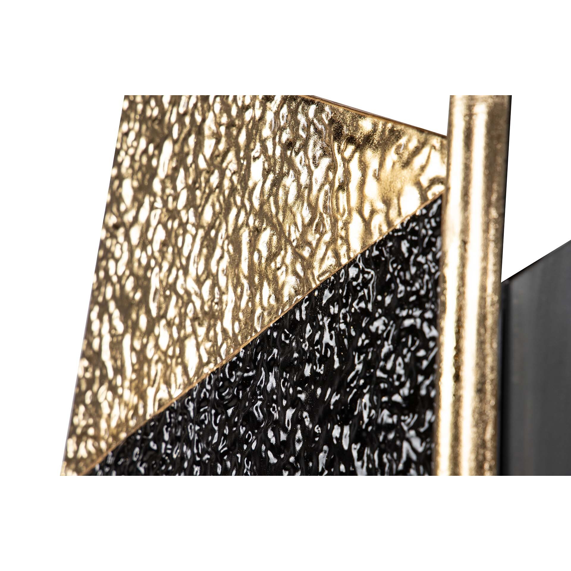 Adorno Pared Metal Dorado Negro 98x5x88 Cm