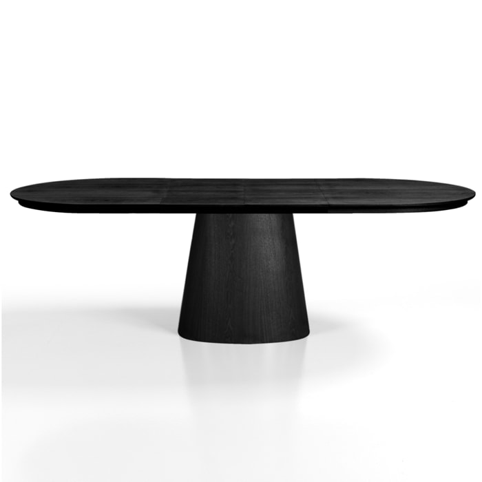 Table à manger extensible Tomasucci RAUMA, en MDF finition bois noir, 160/200/240 × 100 × 75,5 cm