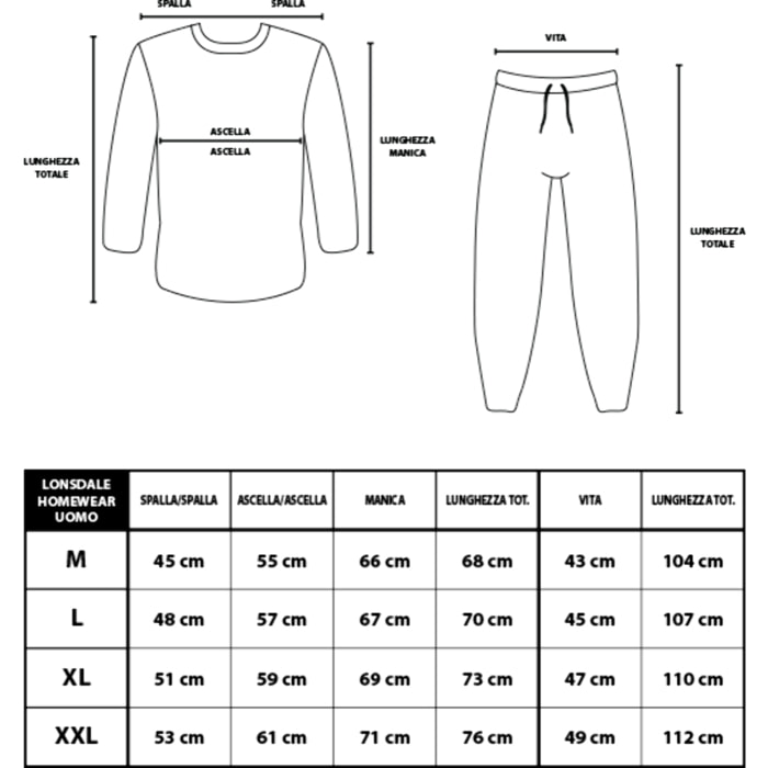 Tuta Uomo LONSDALE Cotone Primavera Full Zip