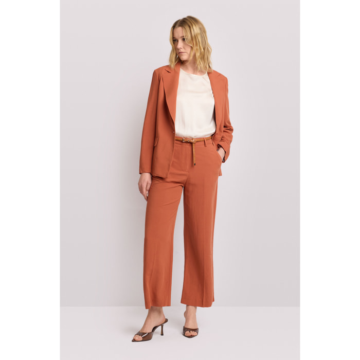 Kocca - Pantaloni fluidi taglio carrot Donna, Tinta unita