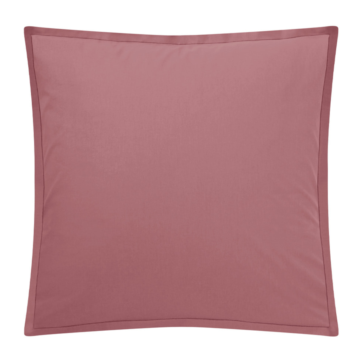 Taie d'oreiller unie en coton, Made in France, TOUT DOUX , Rose Indien