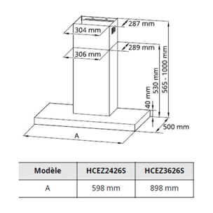 Hotte décorative murale LG HCEZ3626S ThinQ