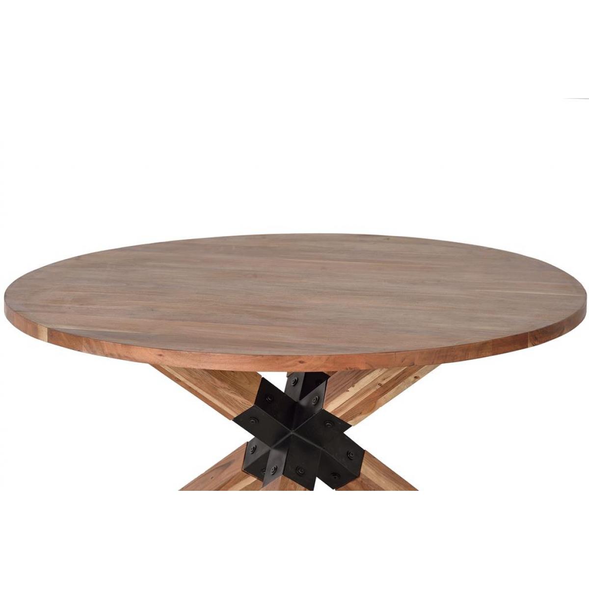 Table à manger - bois d’acacia et métal
