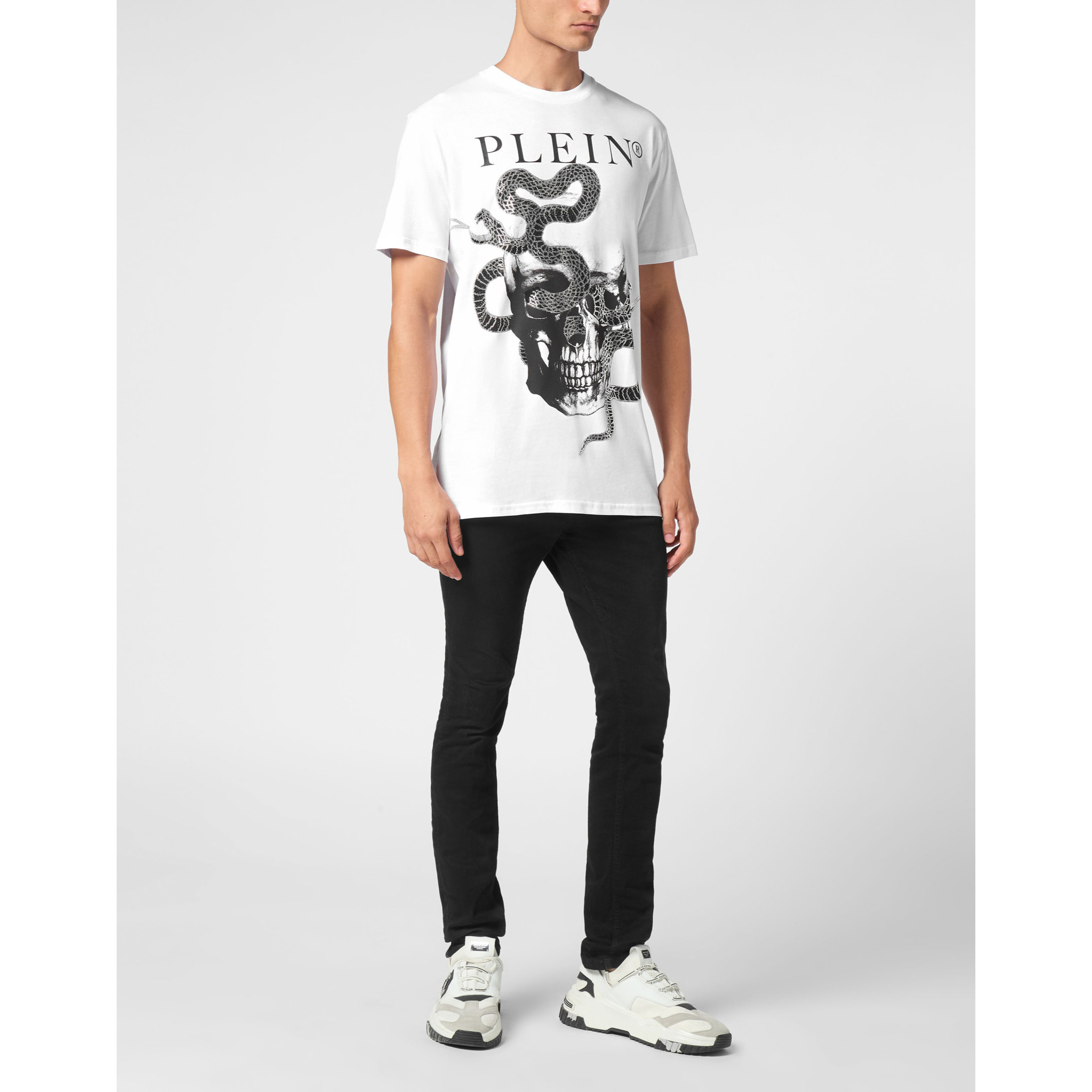 PHILIPP PLEIN T-Shirt Round Neck SNAKE