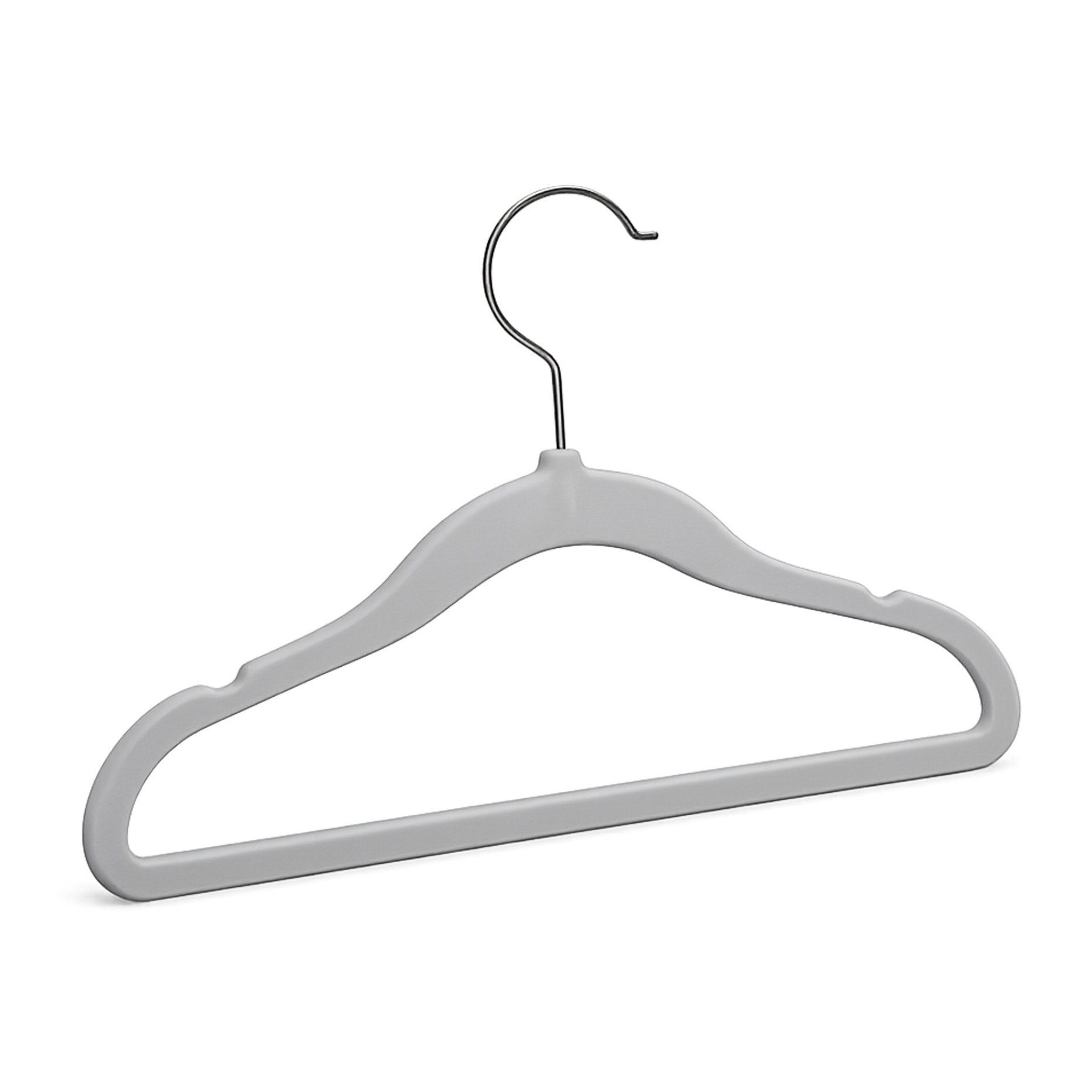Set de perchas infantiles de terciopelo - Antideslizantes y finas con ganchos giratorios