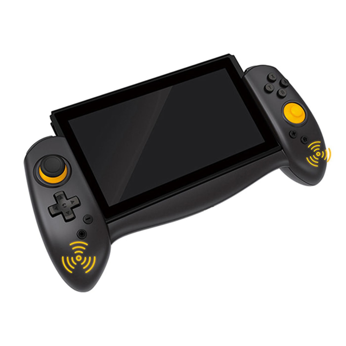 Impugnatura controller compatibile con Nintendo Switch TNS-18133C. Connessione automatica, elevata ergonomia, motori a vibrazione, sensori giroscopici.