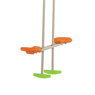 Balançoire en bois 2,30 m Topwood PALMI VERT - 6 enfants
